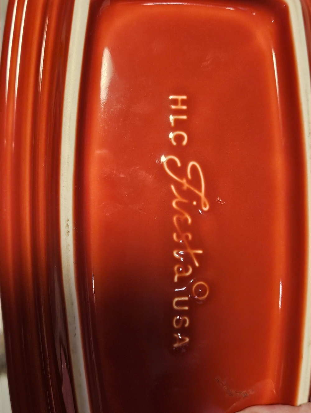 Fiesta Xl Butter Dish Retired Paprika Color - Picture 3 of 8